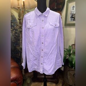 Duck Head Light Purple Corduroy Button Down Shirt 2X